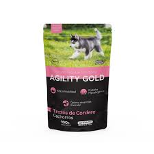 AGILITY GOLD trozoz cordero cachorro x100 g